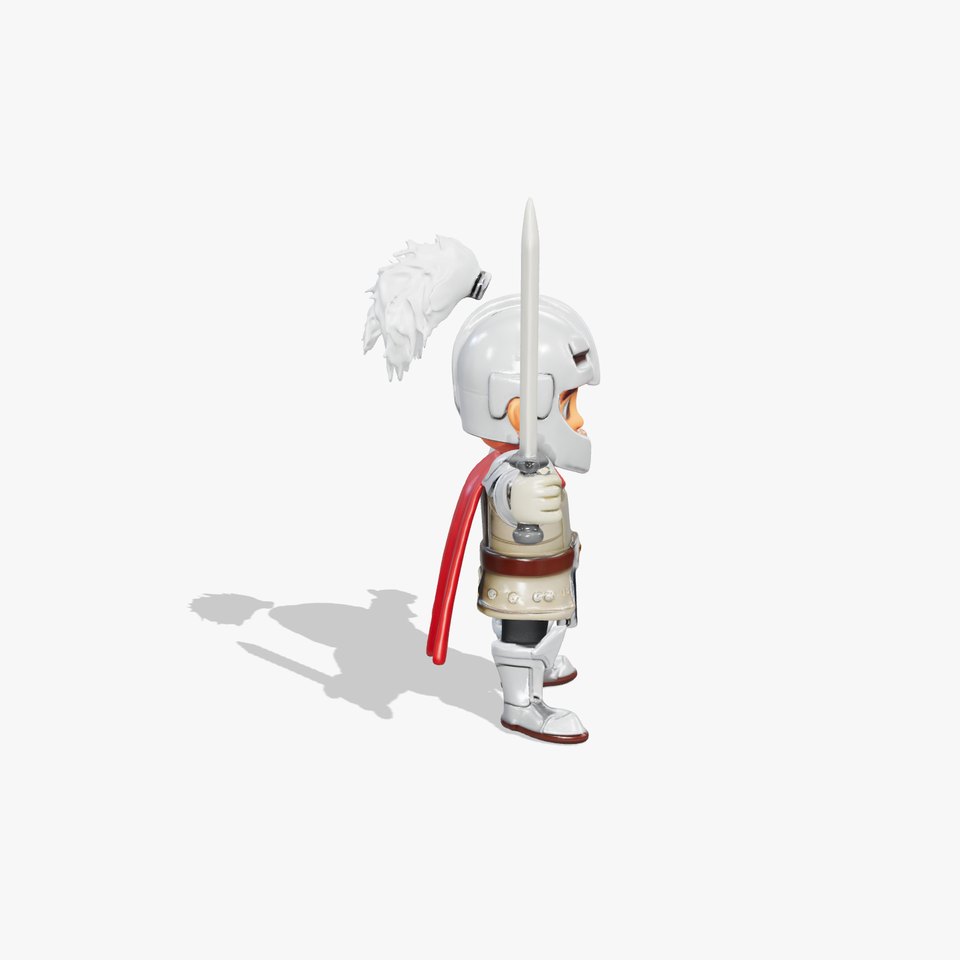 Charming Knight Rigged and Animated Character Model for Games